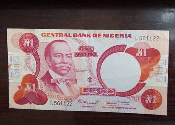 Banknot 1 naira Nigeria