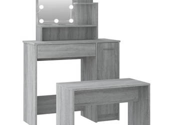 Zestaw z toaletką i oświetleniem LED szary dąb sonoma WM-3114121