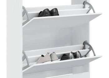 Szafka na buty biała 80x34x965 cm materiał drewnopochodny WM-839966