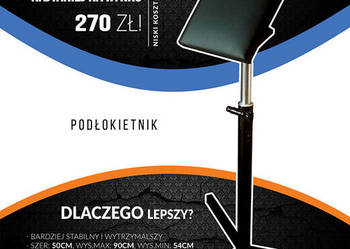 PODŁOKIETNIK do studia tatuażu STOJAK kosmetyczny