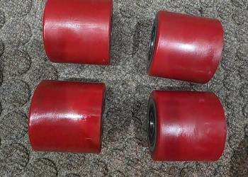 Zestaw 4 rolek do paleciaka 80x70 mm poliuretan PU + Łożyska 6204-2RS