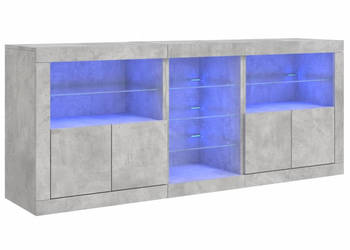 Szafka z oświetleniem LED szarość betonu 1815x37x67 cm WM-3209040