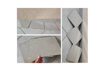 lustro segmentowe  cięte loft