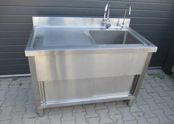 Zlew Gastronomiczny 1 Komorowy Drzwi Suwane 120/65/85