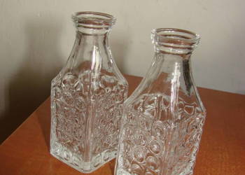 szklane buteleczki na przyprawy PRL