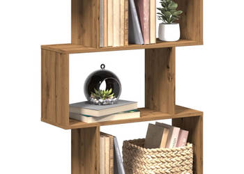 Regał przegroda 3 poziomy dąb artisan 70x24x97 cm WM-858119