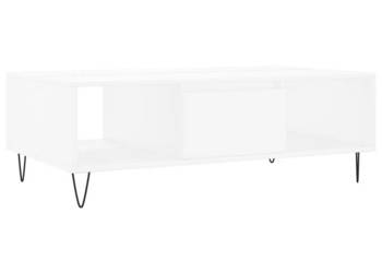 Stolik kawowy biały 104x60x35 cm materiał drewnopochodny WM-827084