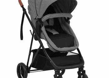 Wózek spacerowy 2-w-1, jasnoszaro-czarny nowy