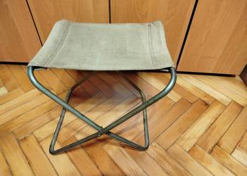 Krzesełko składane, stalowy stelaż 33 cm wysokości