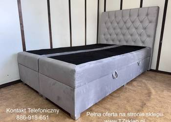Łóżko tapicerowane z zagłówkiem i pojemnikami Transport