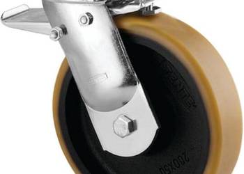 Koło skrętne, widły i płytka ze spawanej stali, ocynkowane i chromowane, 9…