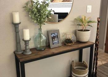 Konsola loft retro DĄB mal. PROSZKOWE