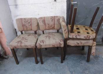 Stare dębowe krzesła na sprężynach