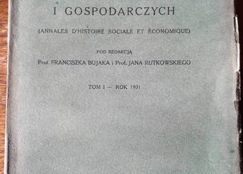 Roczniki dziejów społecznych i gospodarczych Lwów 1931