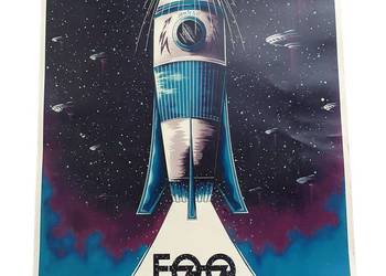 Stary plakat koncertowy Foo Fighters 2018 Jones Beach, New York unikat