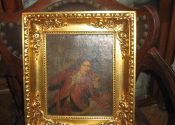 stary obraz w złotej ramie