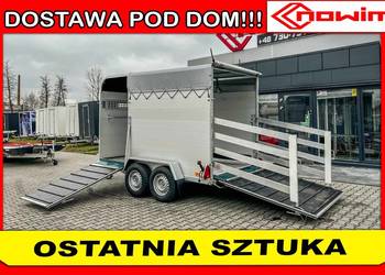 Przyczepa do przewozu zwierząt do bydła byków krów cieląt owiec koni 2,7t
