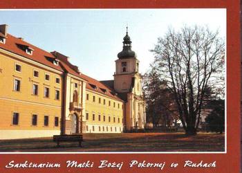 K. Poczt. Sanktuarium w Rudach  - widok  **