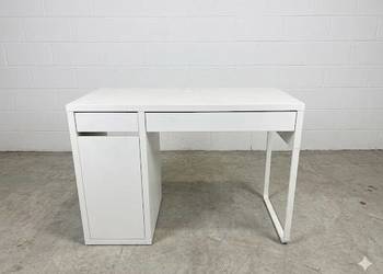 Biurko IKEA Micke – białe, z szufladą i szafką