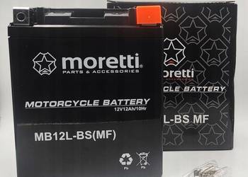 AKUMULATOR MOTOCYKLOWY MORETTI MB12L-BS YB12AL-A2 FB12L-BS