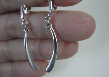 Fajne długie kolczyki srebro 925