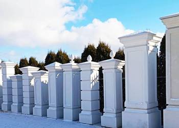Stylowe Słupy Ogrodzeniowe Betonowe