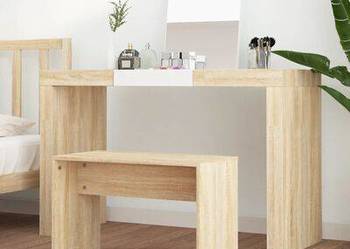 vidaXL Stołek do toaletki, dąb sonoma, 70x35x45 cm(SKU:802816)