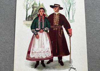 Pocztówka - Stroje ludowe - Rzeszowskie J. M. Szancer