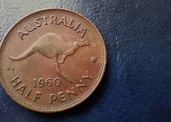 Stare monety 1/2 pens 1960 Australia