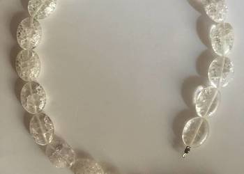 nowy naszyjnik szkło weneckie biały