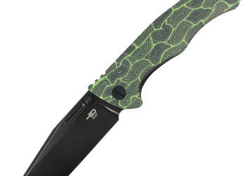 Nóż składany Bestech Keen II Black-Green G10/Titanium, Black Stonewashed C…