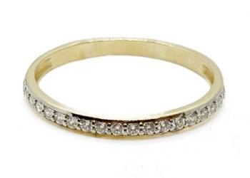 Nowy Złoty Pierścionek Próby 585 1,46g Rozmiar 17 Cyrkonie Ocechowany