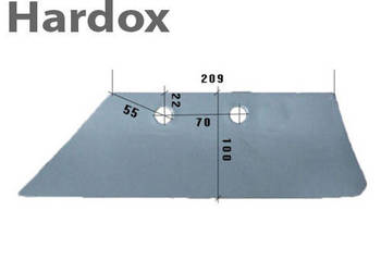 Lemiesz przedpłużka HARDOX 066869/L do pługa KVERNELAND