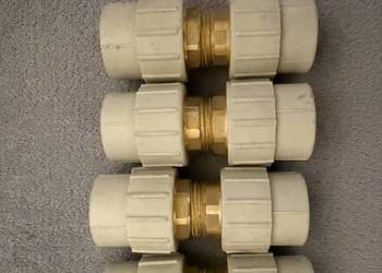 Złączki / mufy PPR 32 mm z mosiężnym gwintem – komplet 4 pary (8 szt.)
