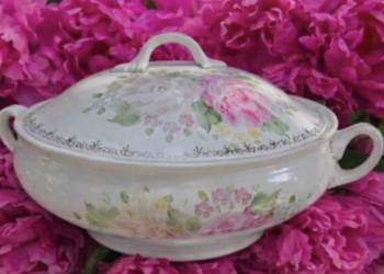 Antyczna waza*teryna *ręcznie malowana*róże* vintage*angielska porcelana ko