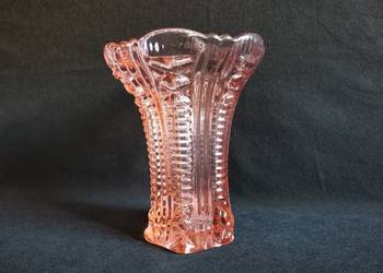 Stary duży różowy wazon nr. kat. 2307 HSG Ząbkowice design PRL