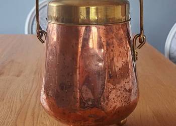 Wiaderko / dzbanek miedziano mosiężny