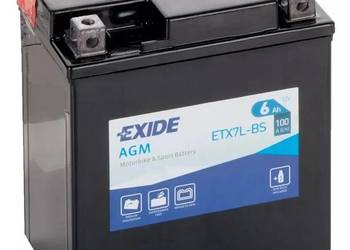 Akumulator motocyklowy EXIDE ETX7L-BS YTX7L-BS 12V 6Ah 100A