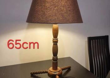 Lampa drrewniana vintage PRL