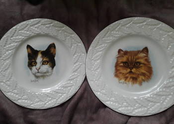 2 talerze z kotami - Coalport