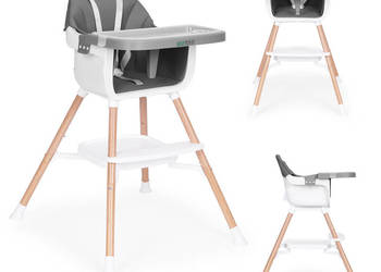 Fotelik krzesełko do karmienia dzieci 2w1 szary ECOTOYS
