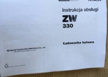 dtr instrukcja obsługi ładowarka hitachi zw 330 i inne