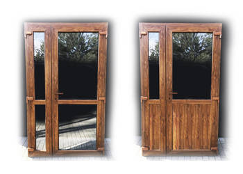 Ciepłe Drzwi PCV 140x210 złoty dąb