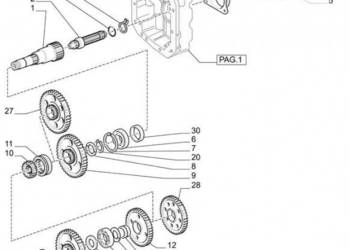 New Holland T6010 Wałek napędowy 21t, 12t, 20t, 12t 47131255