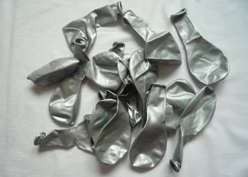 15 sztuk Balony 23cm Chrome Gray Szare Metaliczne