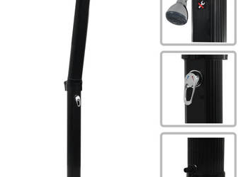 Składany prysznic solarny czarny 214 cm 23 L WM-91719
