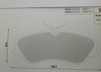 SM617  Klocki hamulcowe kpl. przód CITROEN BERLINGO, XSARA; PEUGEOT 306, PA