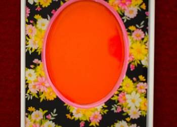 Solidna ramka z tworzywa plastycznego , wzór kwiatowy