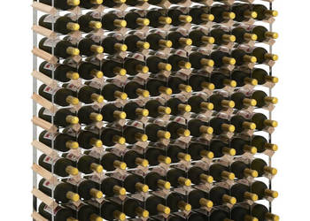 Stojak na 120 butelek wina lite drewno sosnowe WM-282472