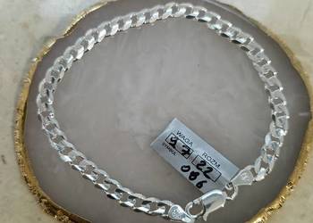 Srebrna Nowa bransoletka dł.22cm.pr.925